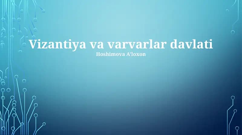Vizantiya va varvarlar davlati