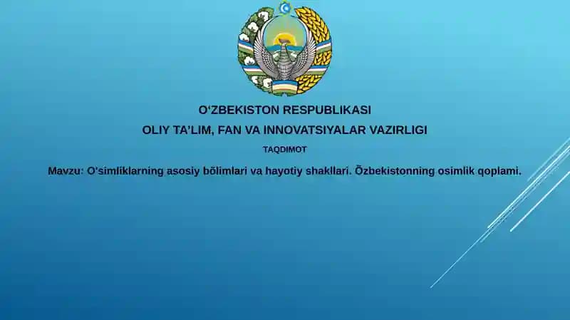 O'simliklarning asosiy boʻlimlari va hayotiy shakllari