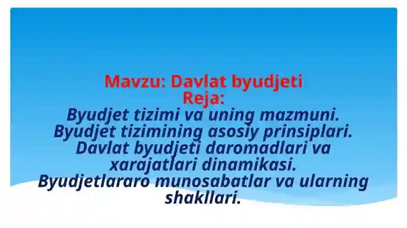 Davlat budjeti