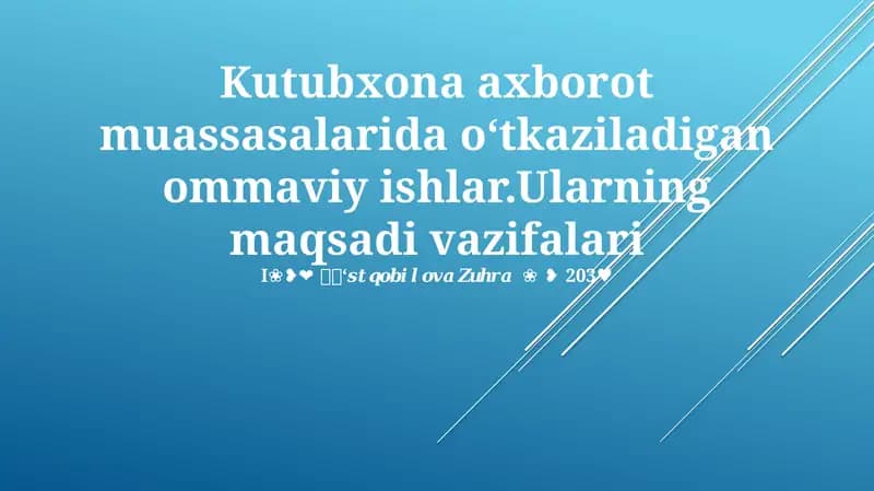 Ta'sir va Barqarorlikni O'lchash