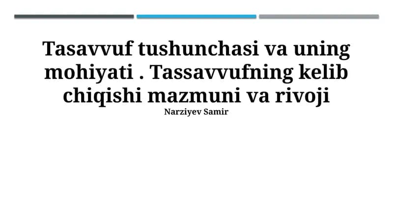 Sufizmning kelib chiqishi