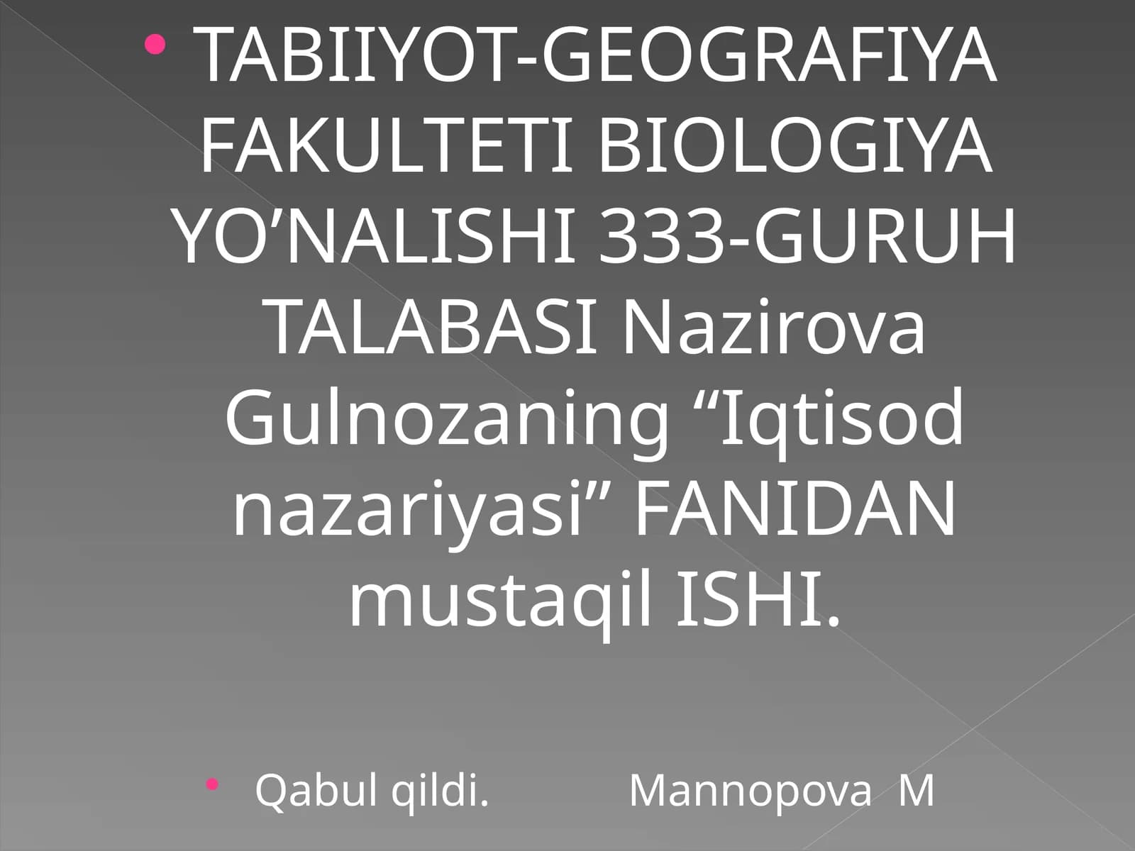 O’zbekistonda agrar-munosabatlar va ularning xususiyatlari
