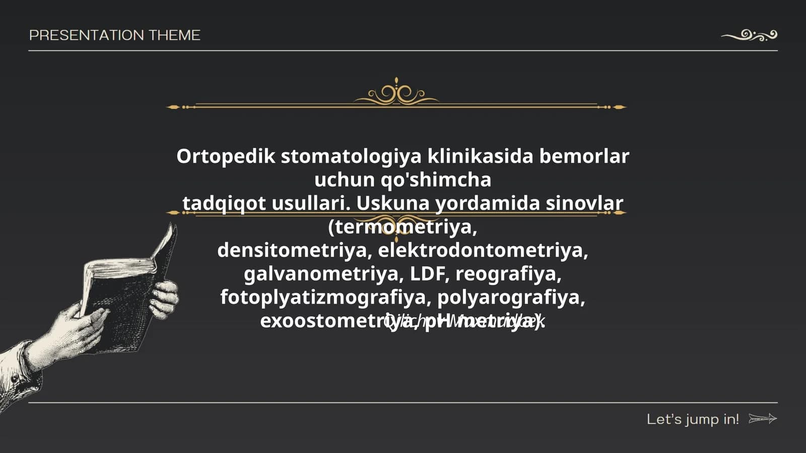 Ortopedik stomatologiya klinikasida bemorlar uchun qo'shimcha tadqiqot usullari