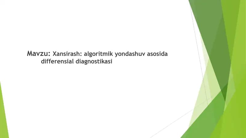 Xansirash: algoritmik yondashuv