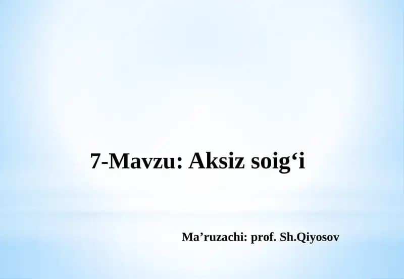 Aksiz soig‘i