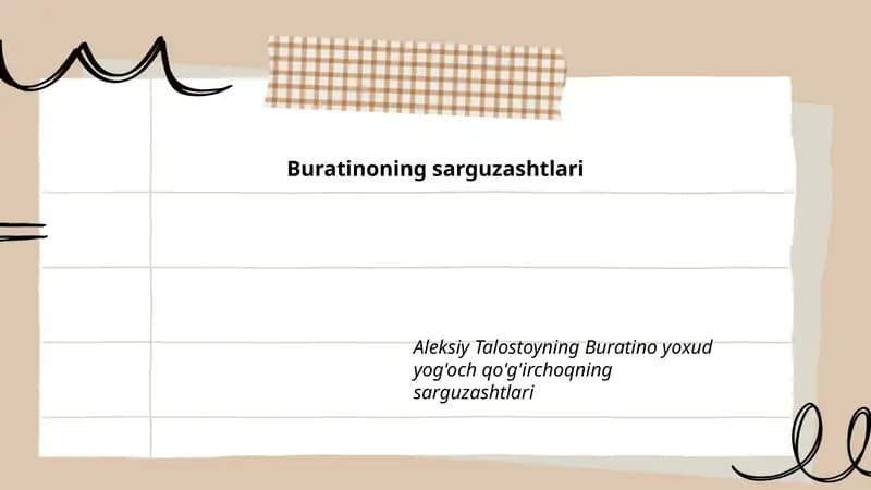 Buratinoning sarguzashtlari