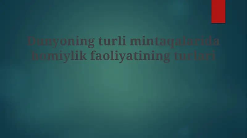 Homiylik Faoliyati