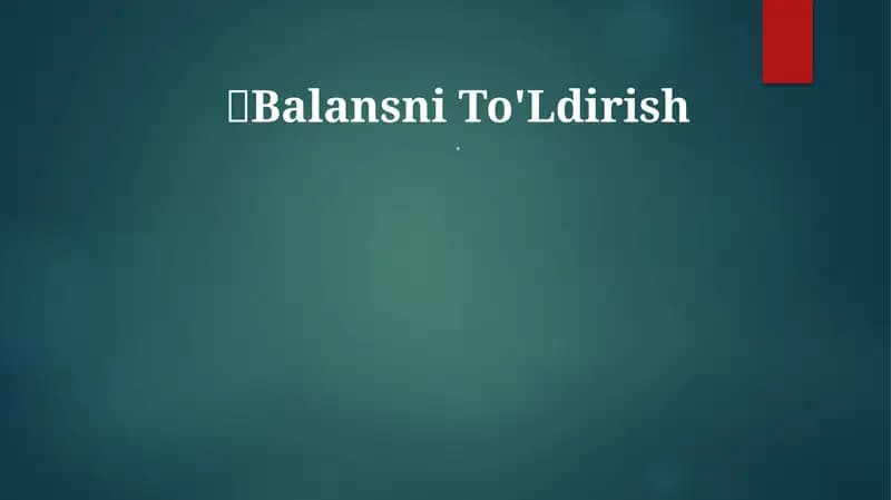 To'ldirish usullari