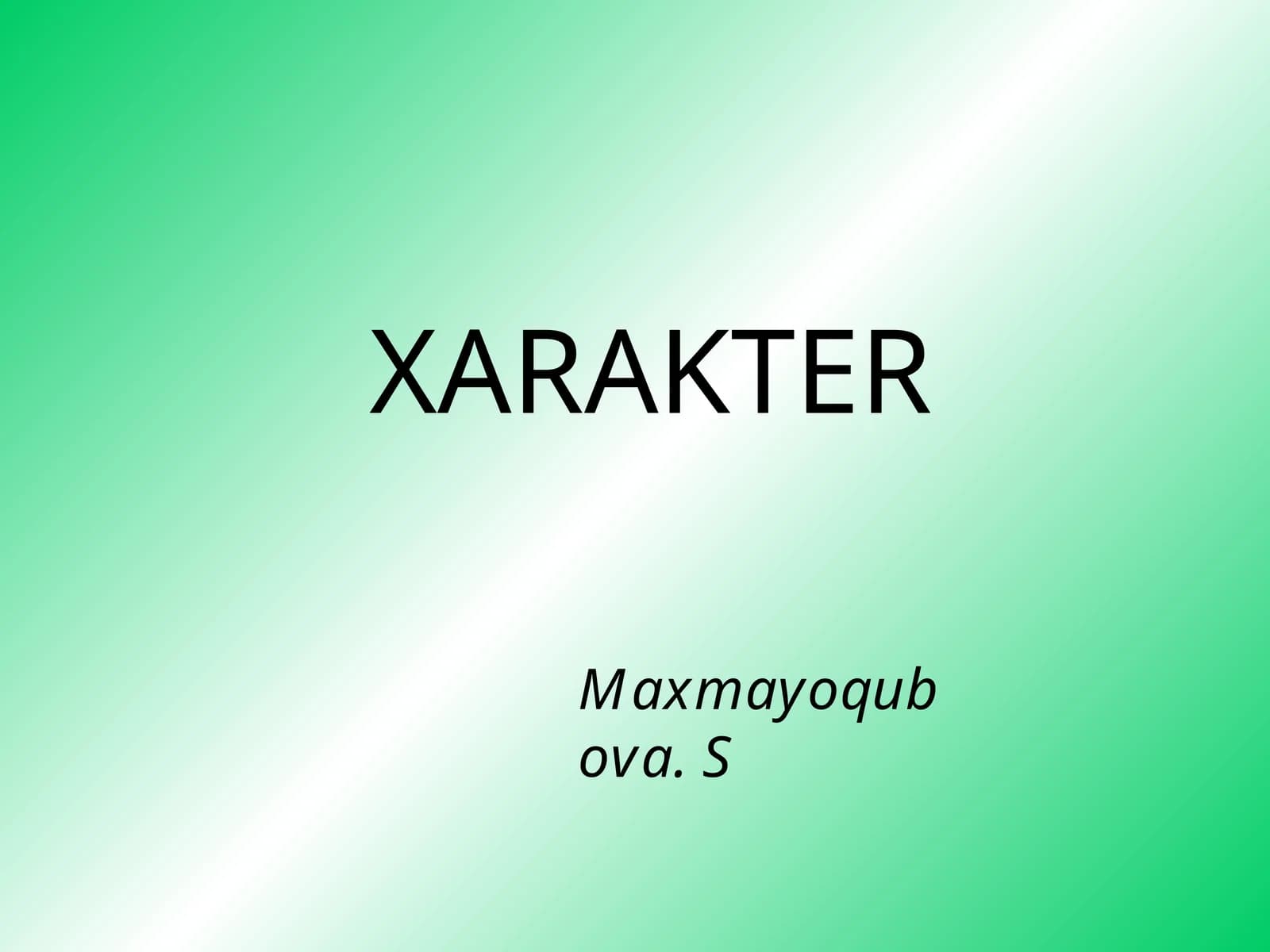 XARAKTER
