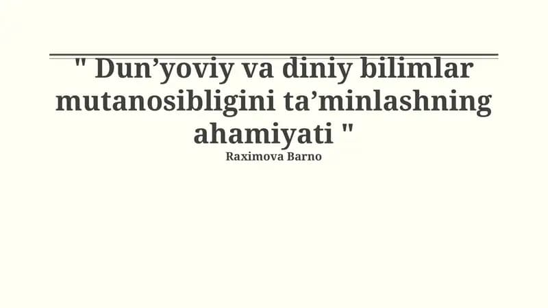 Muvozanatni rivojlantirish yo'llari