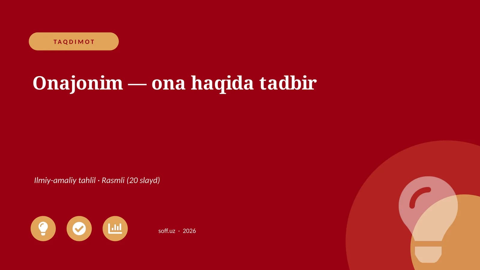 Onajonim — ona haqida tadbir