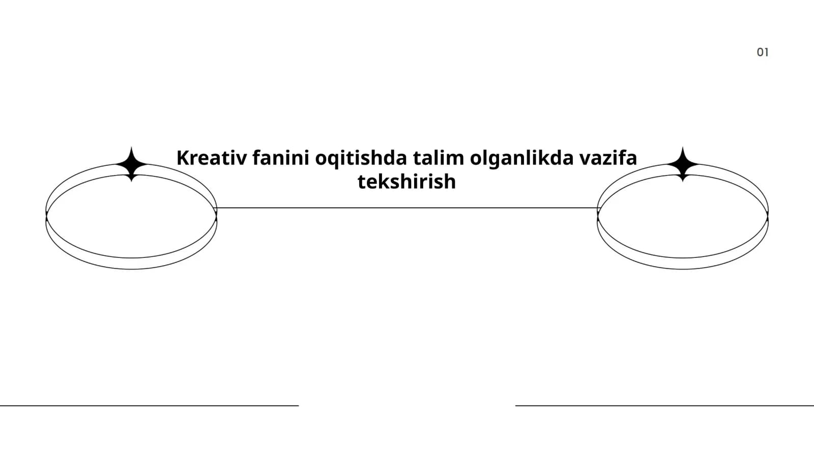 Kreativ fanini oqitishda talim olganlikda vazifa tekshirish