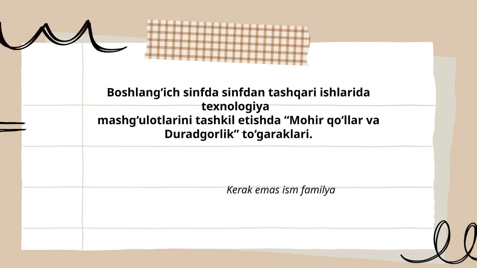 Mohir qo‘llar va Duradgorlik to‘garaklari
