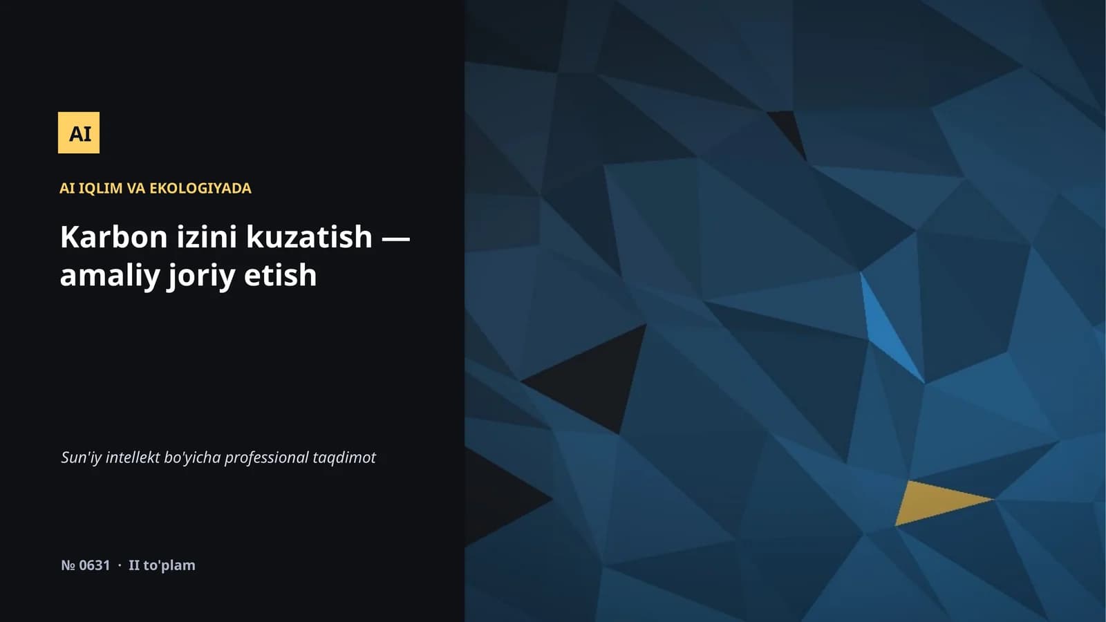 AI IQLIM VA EKOLOGIYADA