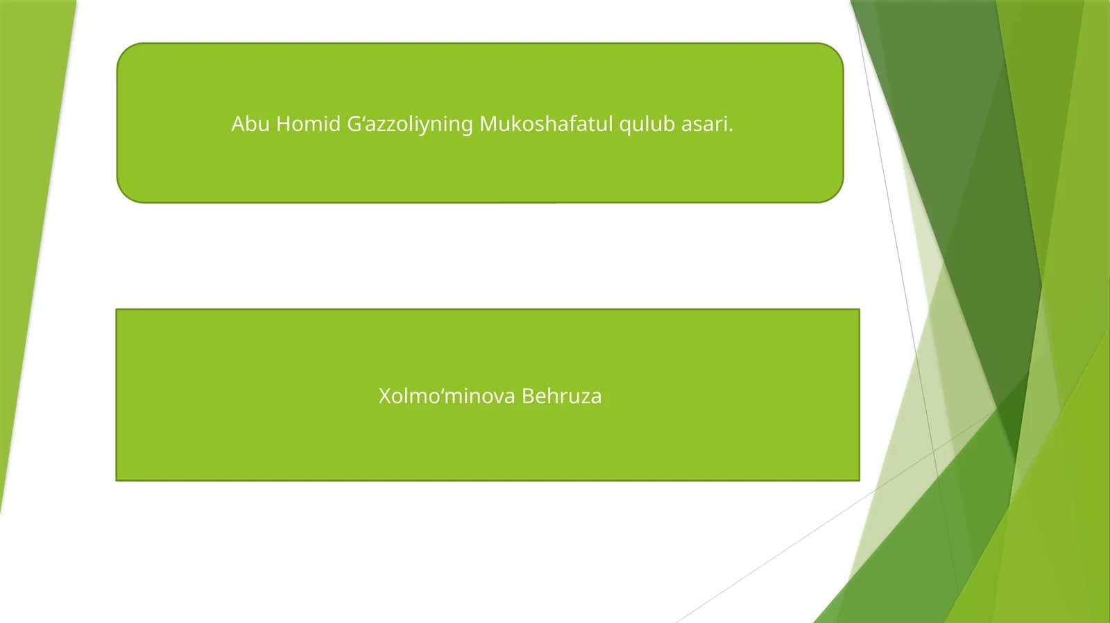 Abu Homid G‘azzoliyning Mukoshafatul qulub asari