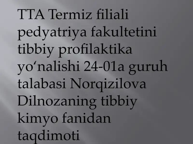 Kolloid sistemalar va dializyo‘li