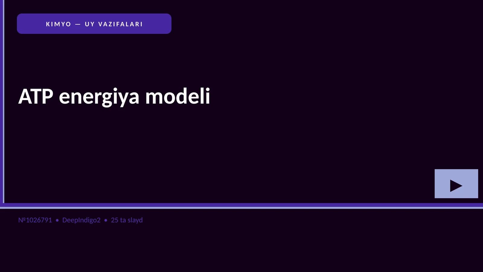 KIMYO — UY VAZIFALARI