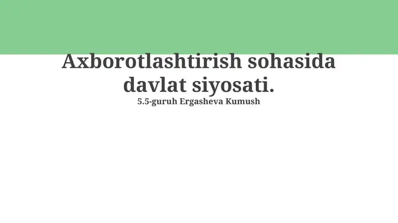 Axborot texnologiyalari sohasidagi davlat siyosati – Tarix va rivojlanish