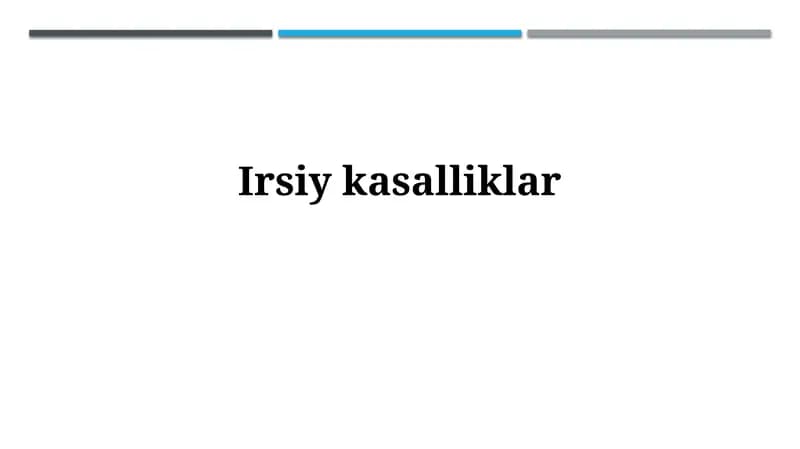 Irsiykasalliklar