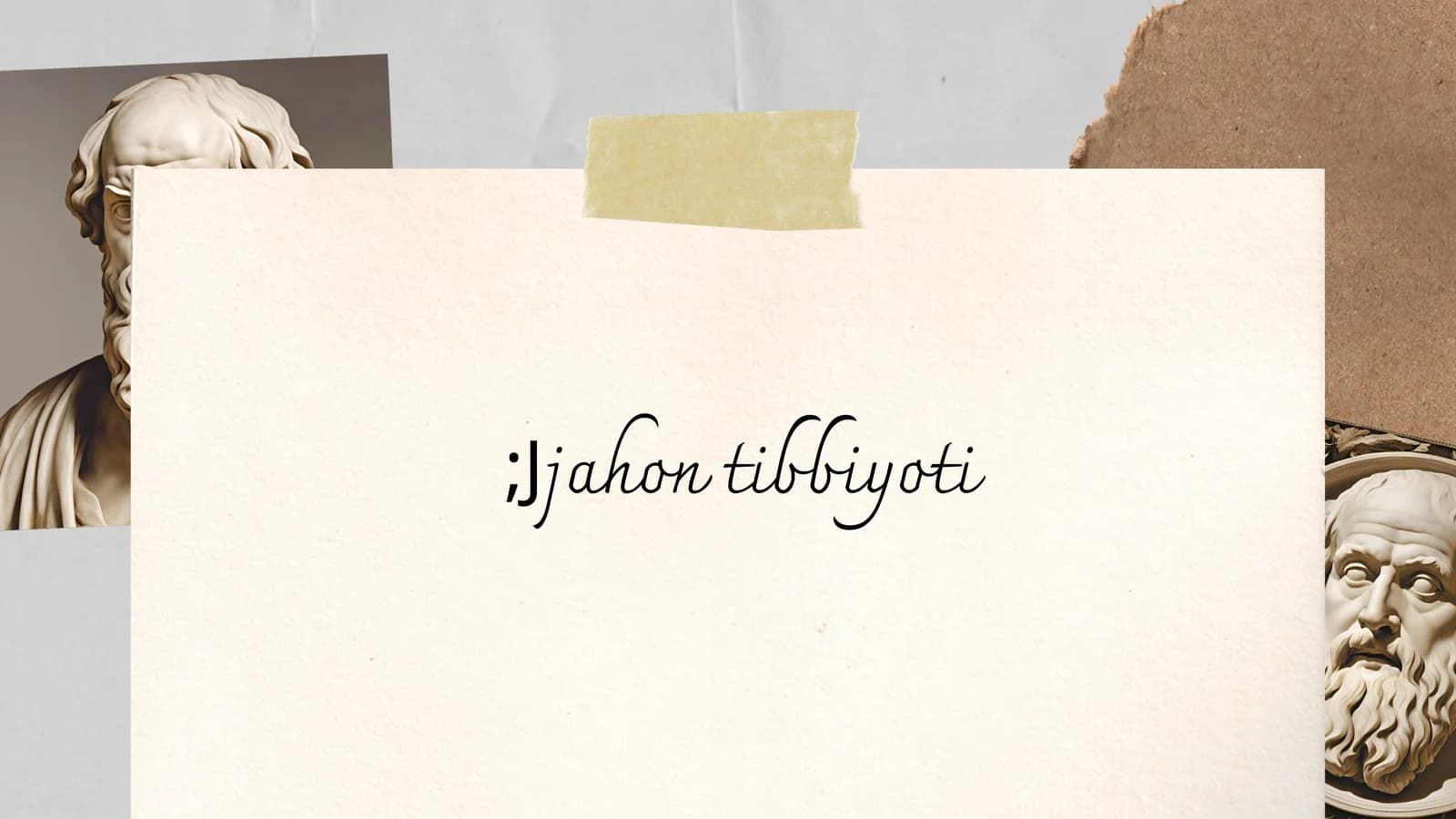 jahon tibbiyoti