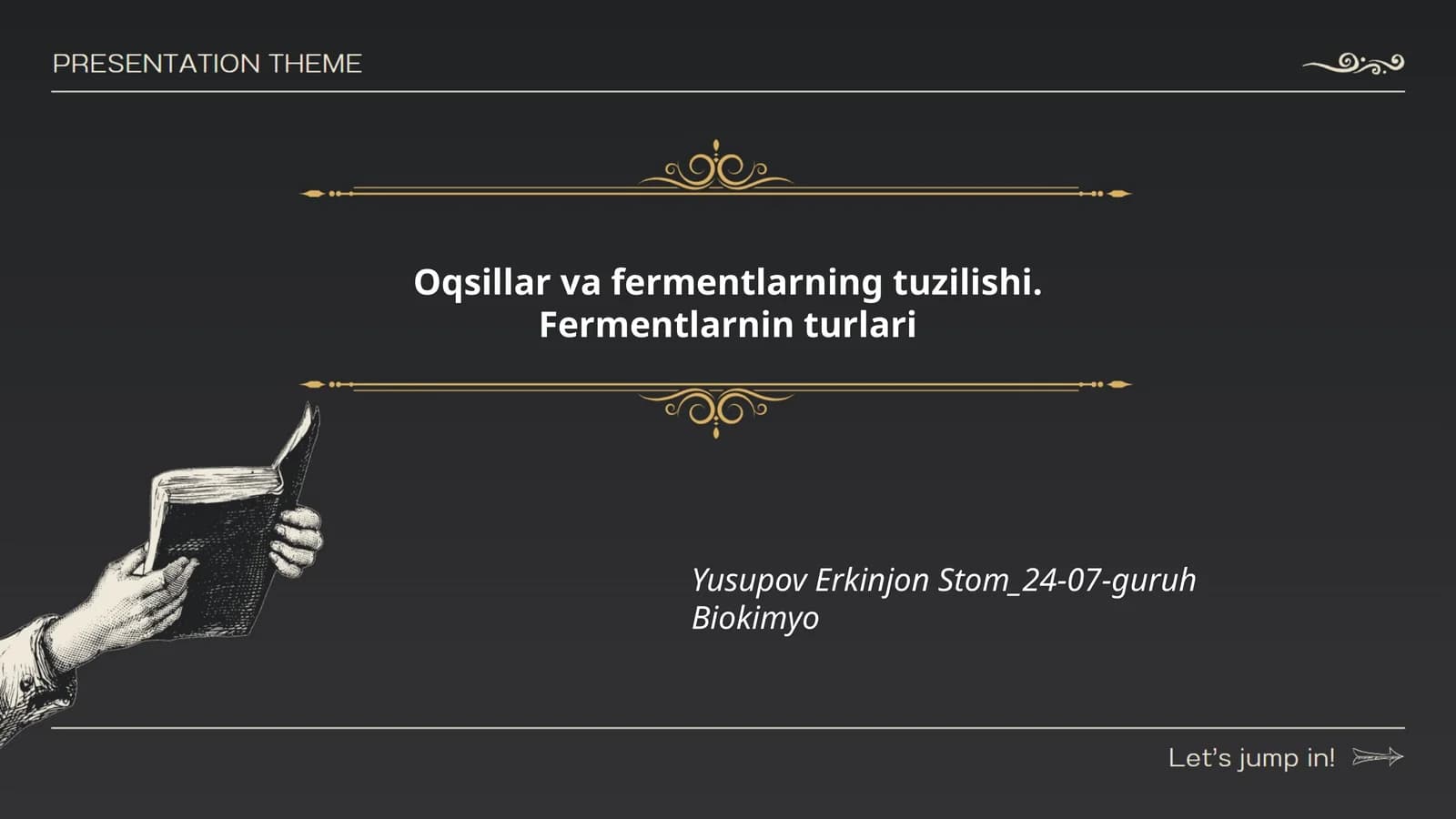 Oqsillar va fermentlarning tuzilishi. Fermentlarnin turlari