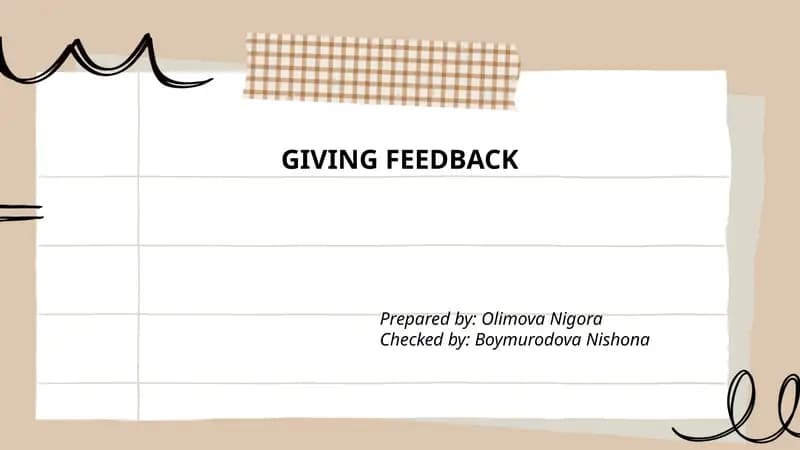 Constructive Feedback