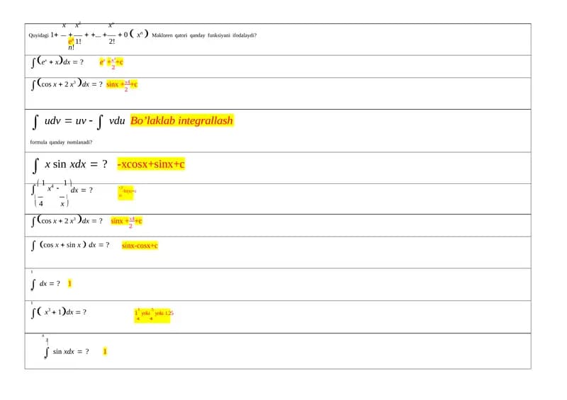 Amaliy matematika YN (JAVOBLAR)