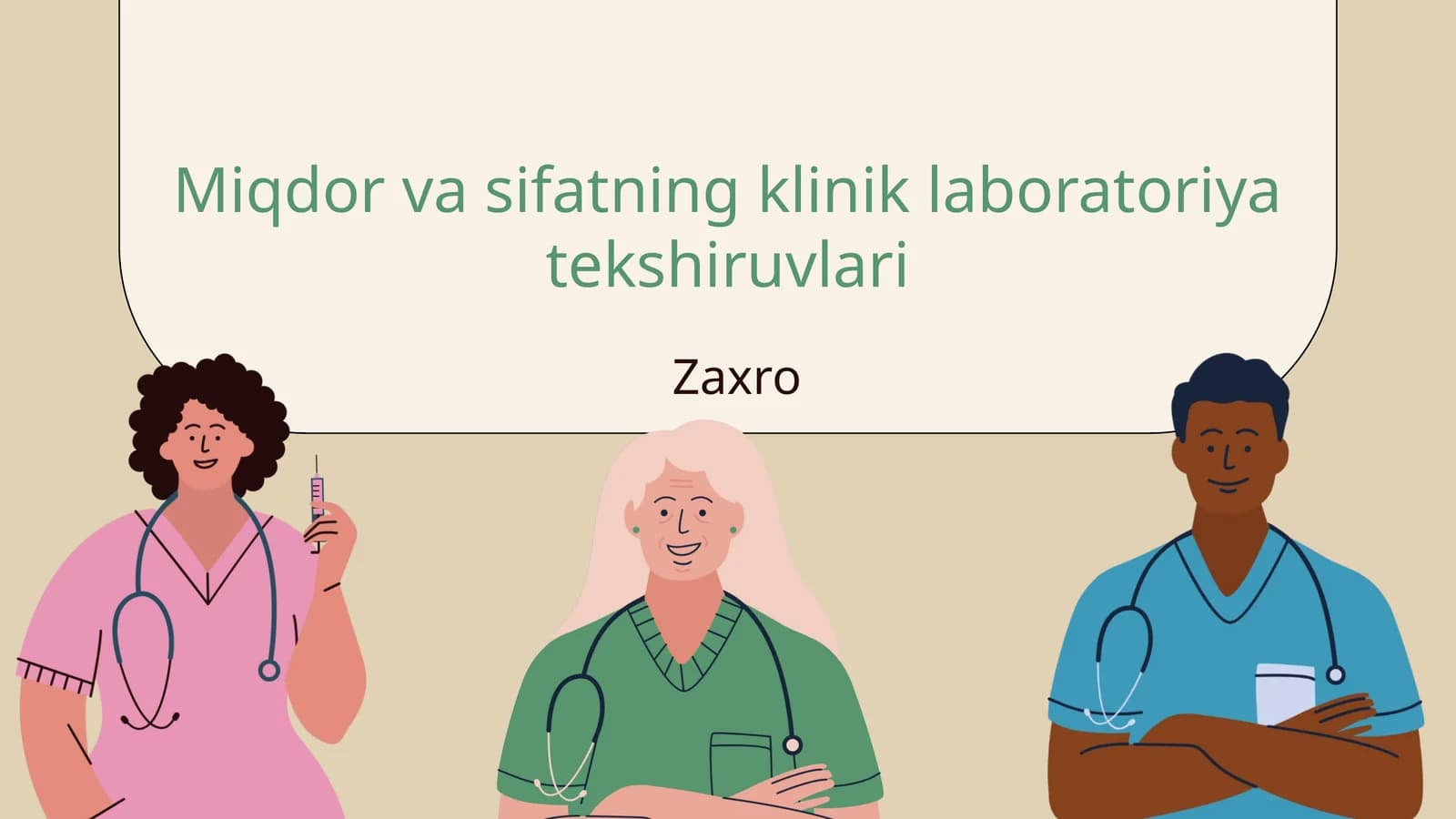 Miqdor va sifatning klinik laboratoriya tekshiruvlari
