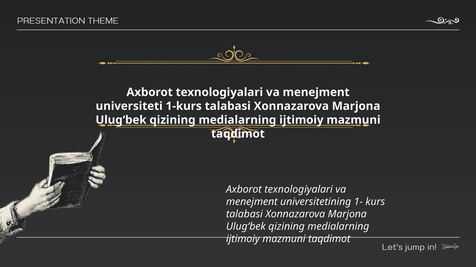 medialarning ijtimoiy mazmuni taqdimot