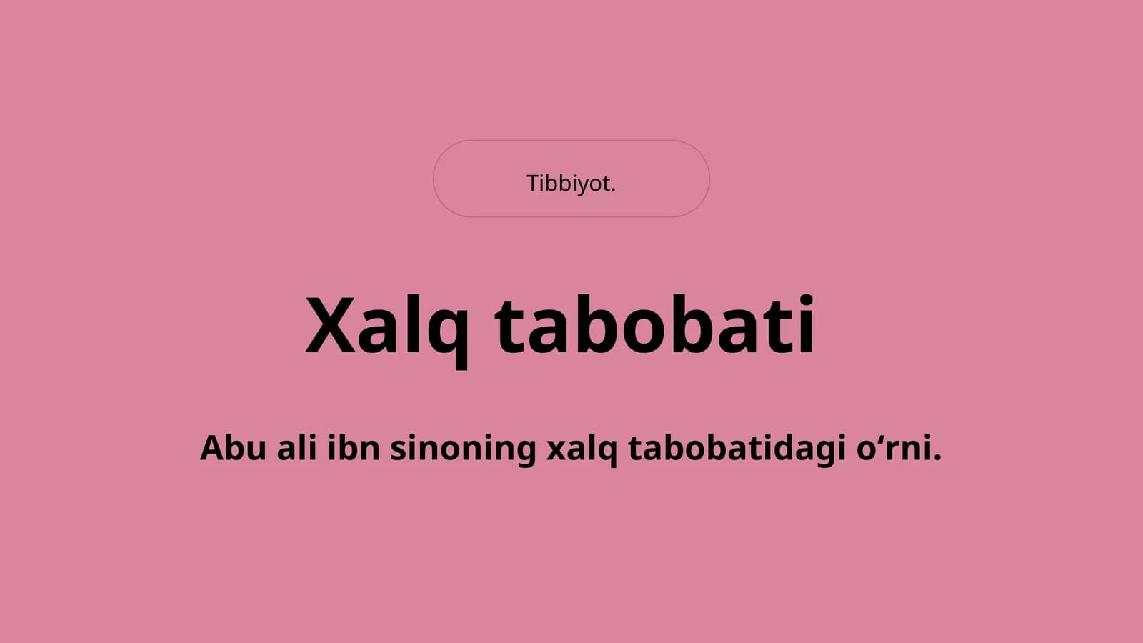 Abu Ali Ibn Sinoning xalq tabobatida tutgan oʻrni.