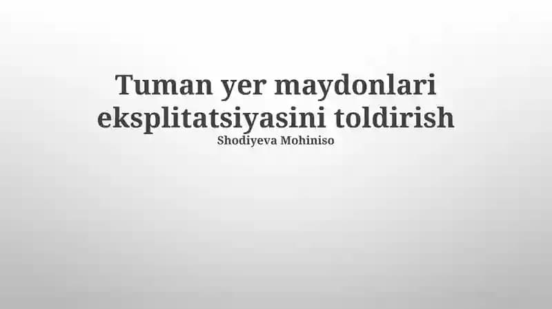 Tuman Neft Konlaridan To'liq Foydalanishni Amalga Oshirish