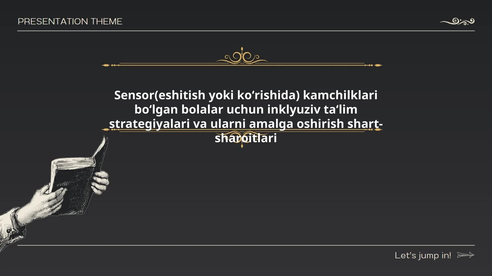 Sensor(eshitish yoki koʻrishida) kamchilklari boʻlgan bolalar uchun inklyuziv taʻlim strategiyalari va ularni amalga oshirish shart-sharoitlari