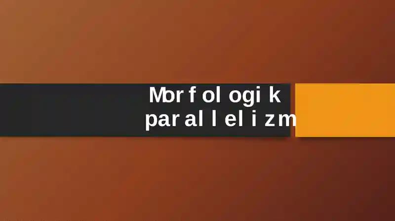Morfologikparallelizm
