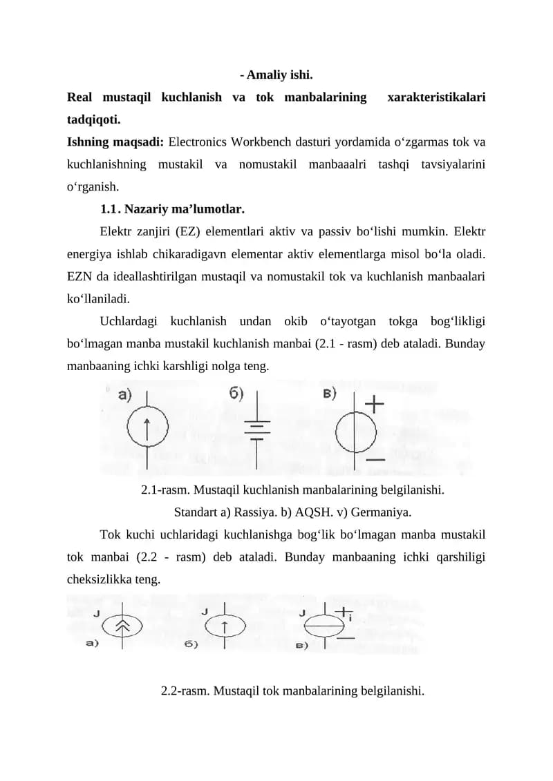 Electronics Workbench dasturi