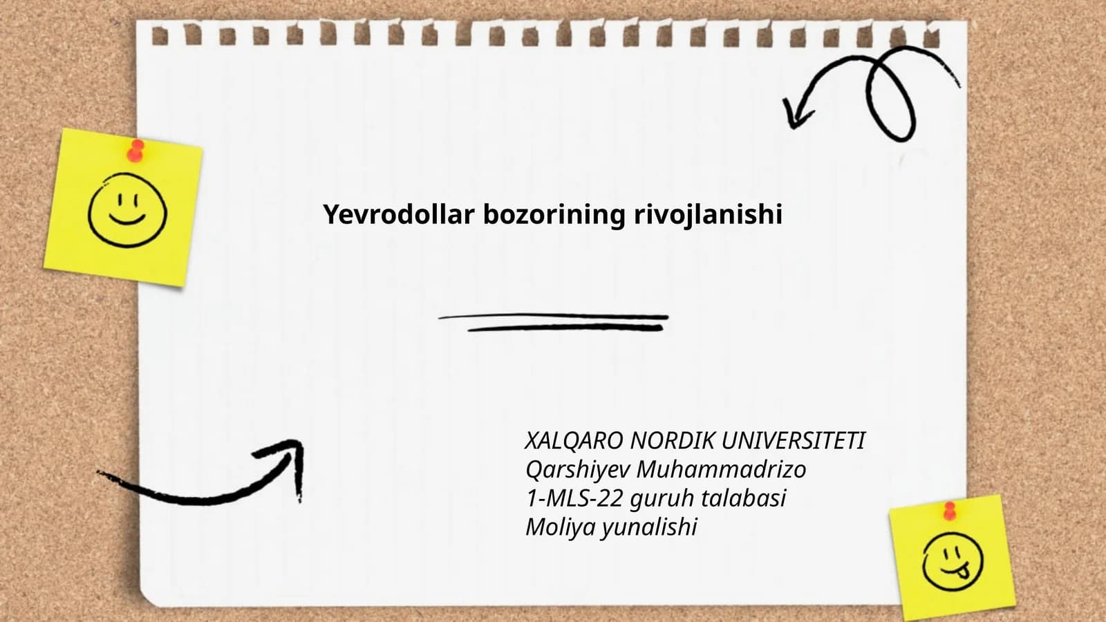 Yevrodollar bozorining rivojlanishi