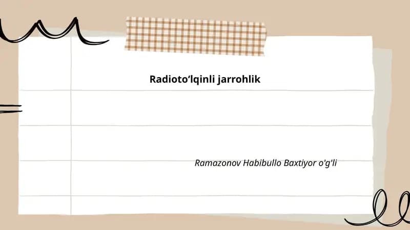 Radiotoʻlqinli jarrohlik
