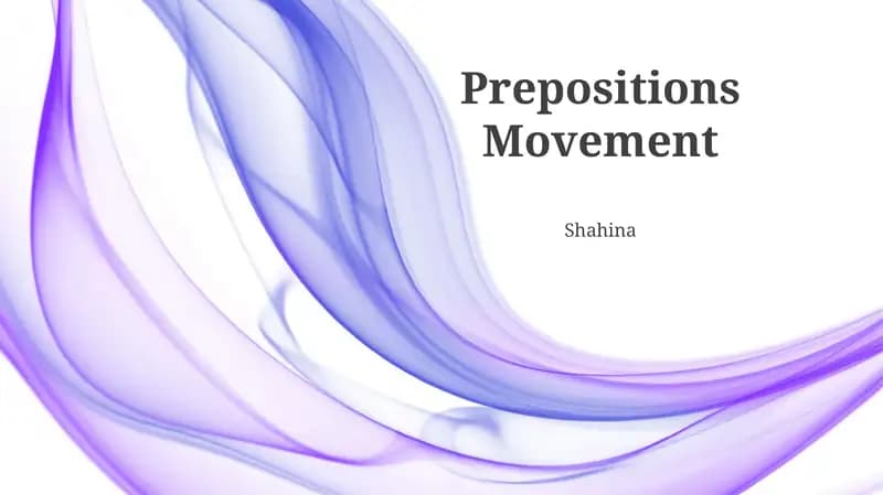 Prepositions Movement