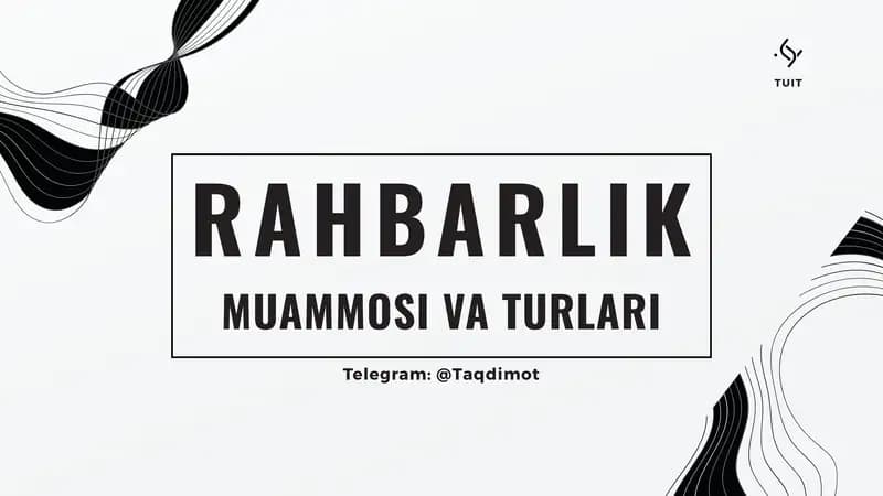 Rahbarlik
