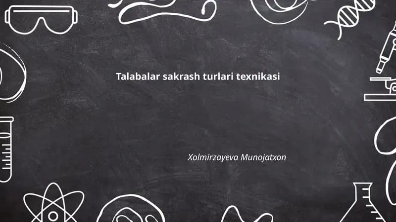 Talabalar sakrash turlari texnikasi