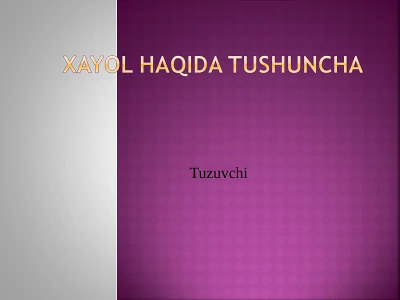 hayol haqida tushuncha