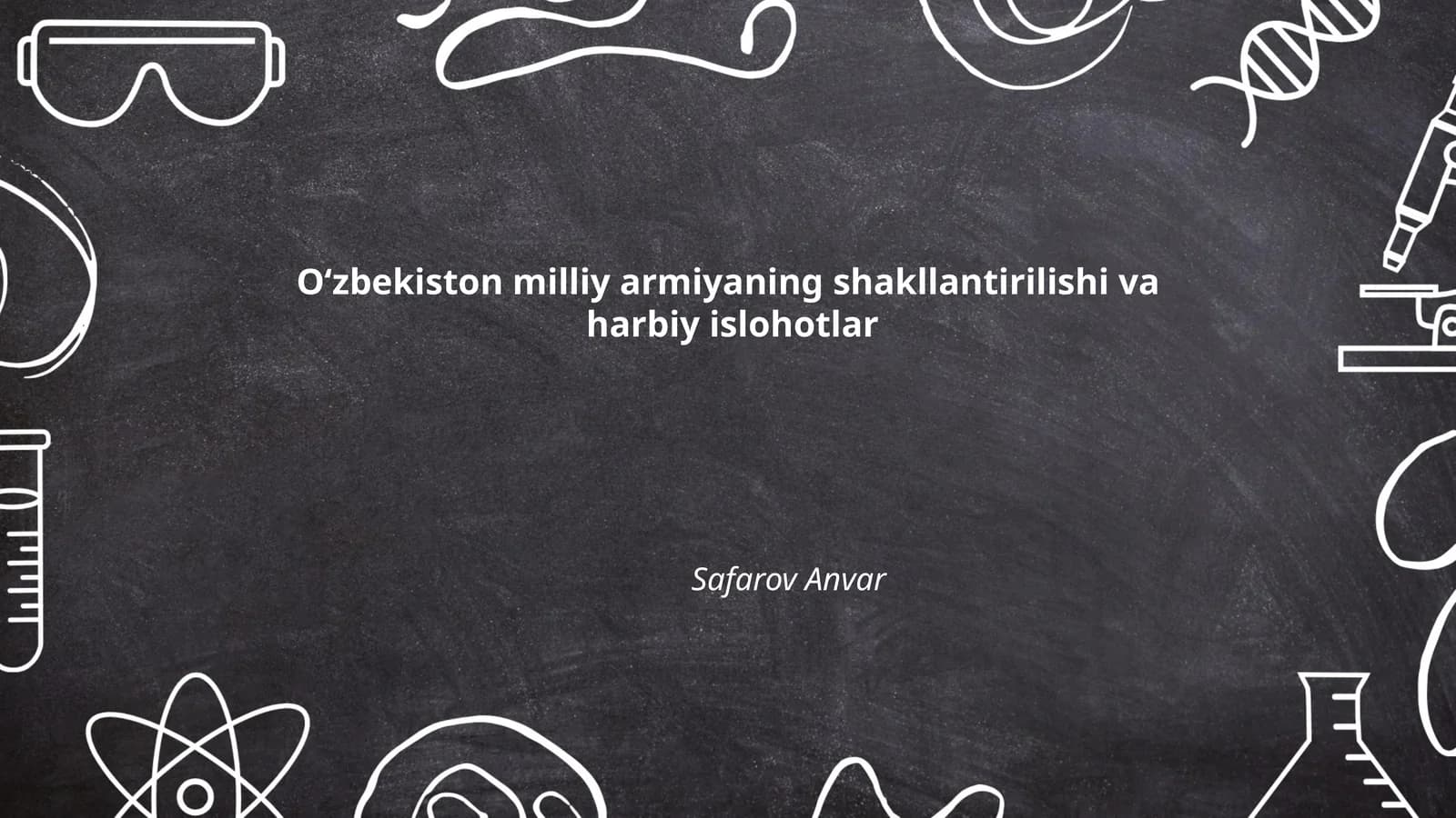 Oʻzbekiston milliy armiyaning shakllantirilishi va harbiy islohotlar