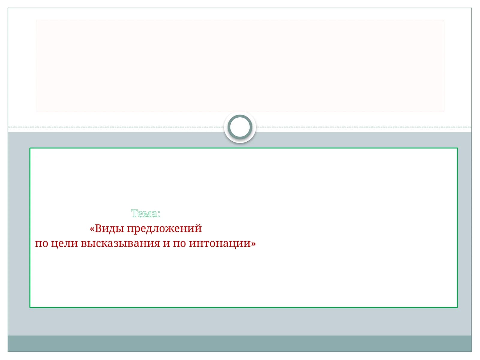 Виды предложений по цели высказывания и по интонации