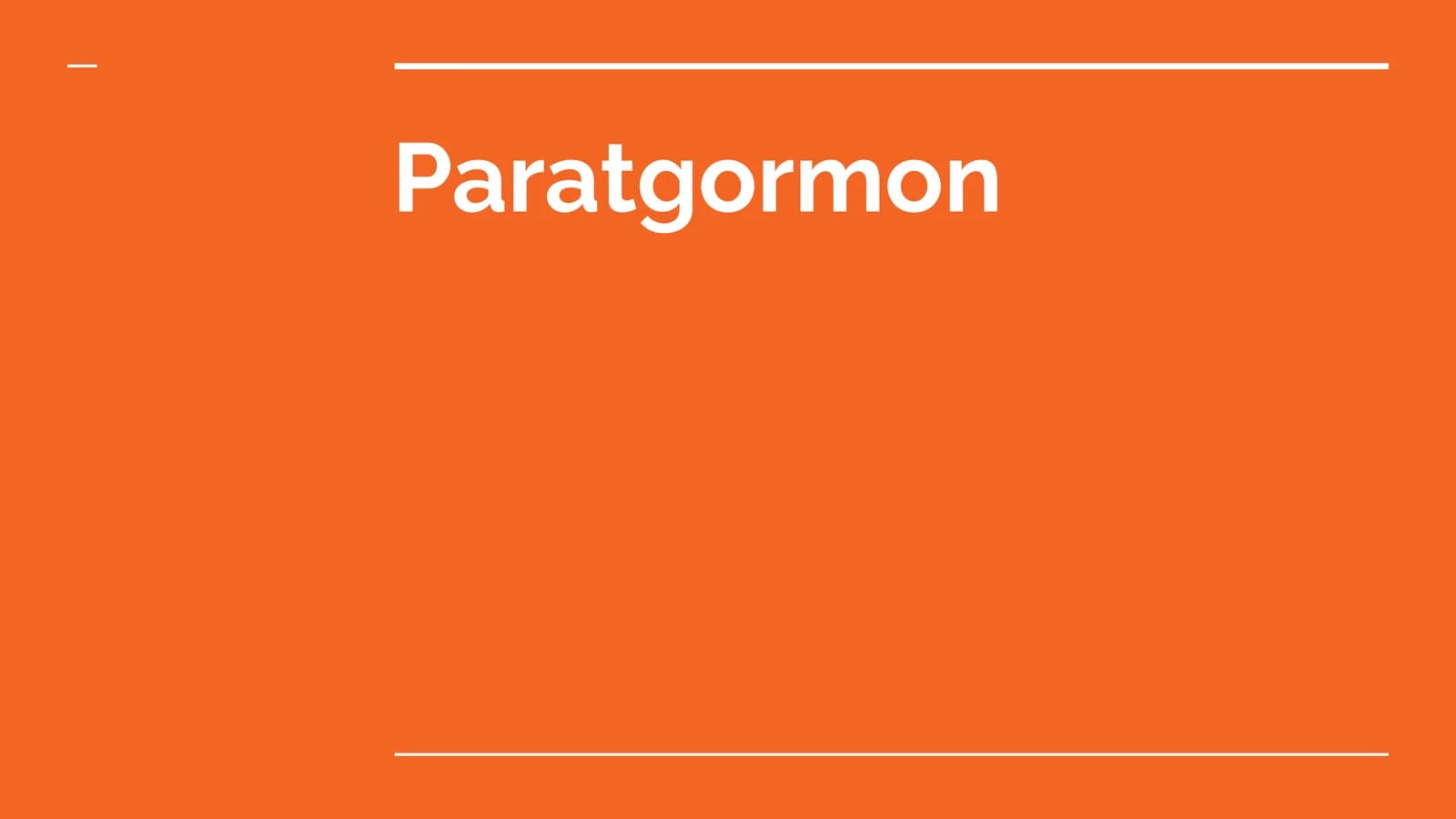 Paratgormon