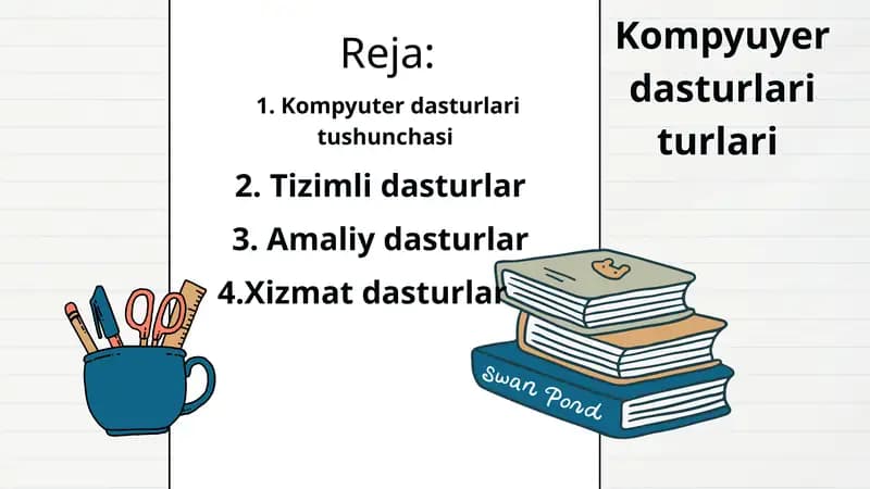 Kompyuyer dasturlari turlari