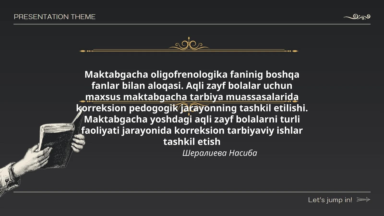 Maktabgacha oligofrenologika fanlari