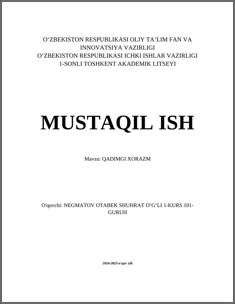 Qadimgi Xorazm