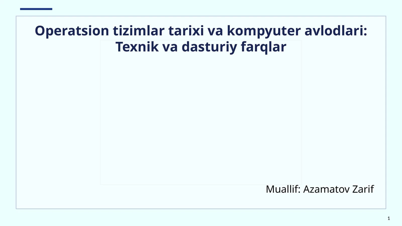 Operatsion tizimlar tarixi va kompyuter avlodlari: Texnik va dasturiy farqlar