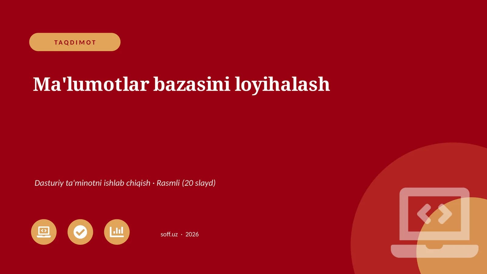 Ma'lumotlar bazasini loyihalash