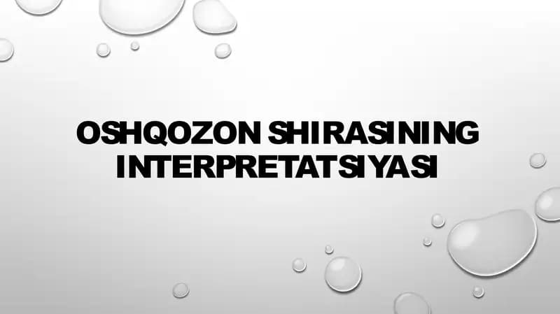 Oshqozon shirasining interpretatsiyasi