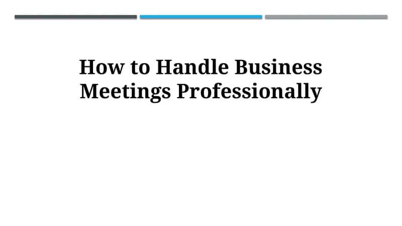Plan to Succeed: Meeting Preparation & Agenda Setting